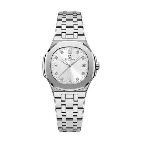 Đồng Hồ Carnival Nữ 8160L-VT-T Quartz Dây Thép không gỉ 34mm