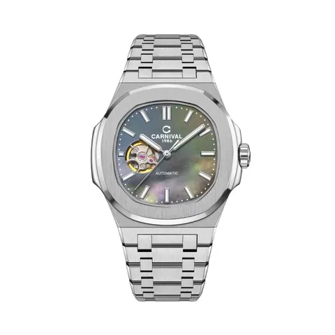 Đồng Hồ Carnival Nam 8128G1-VT-DK Automatic Dây Thép không gỉ 41mm