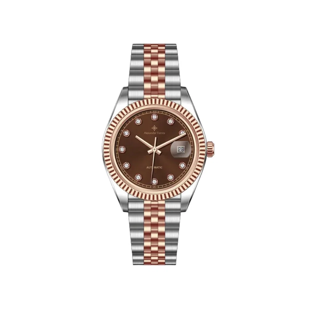 Đồng Hồ Alexander Ferros Nam 8132D/08 Automatic Dây Kim loại 40mm Đồng Hồ Alexander Ferros Nam 8132D/08 Automatic Dây Kim loại 40mm