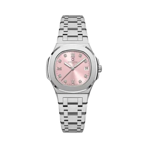 Đồng Hồ Carnival Nữ 8160L-VT-H Quartz Dây Thép không gỉ 34mm