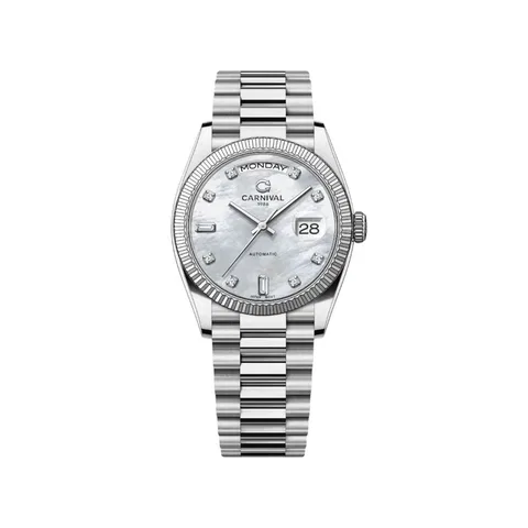 Đồng Hồ Carnival Nam 8239G-VT-TK Automatic Dây Thép không gỉ 38mm
