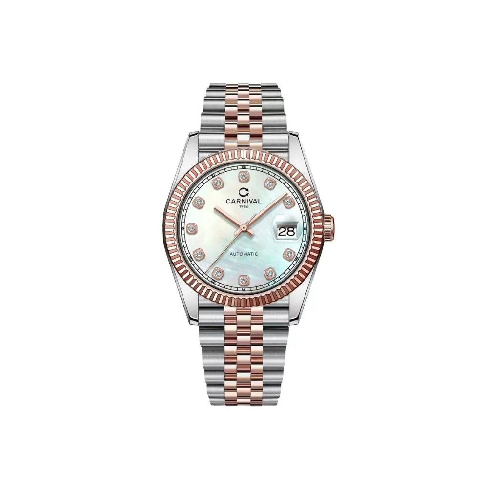 Đồng Hồ Carnival Nam 8250G-CH-TK Automatic Dây Thép không gỉ 38mm Đồng Hồ Carnival Nam 8250G-CH-TK Automatic Dây Thép không gỉ 38mm